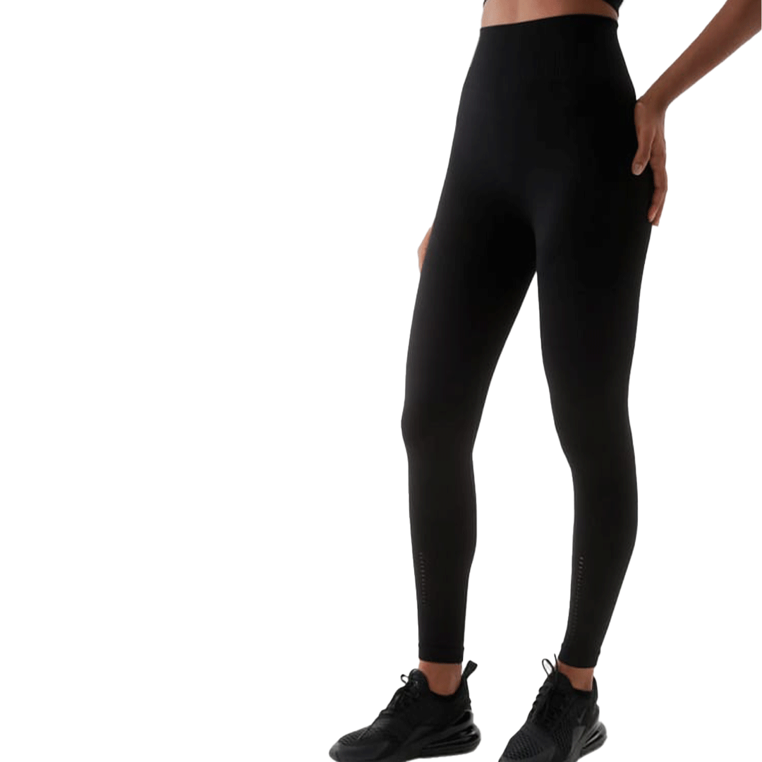 Seamless Sports Tights Leggings (Black)