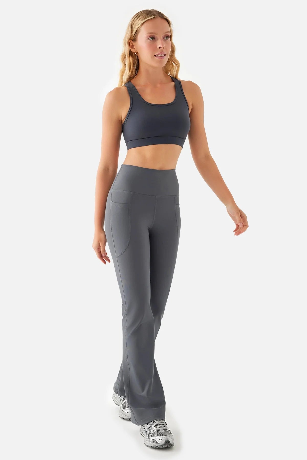 Flare Pocket Yoga Pants Grey (women)