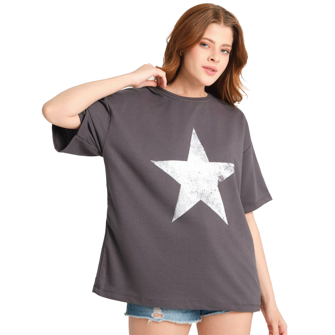 Oversized Cotton T-shirt Star (Women)