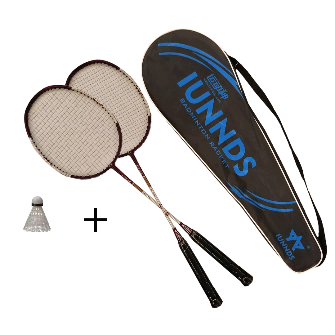 Badminton Set of 2 Rackets + 1 bag + 1 shuttlecock