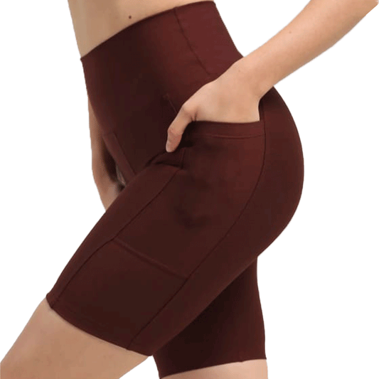 Biker Tights Pocket Shorts (Damson)