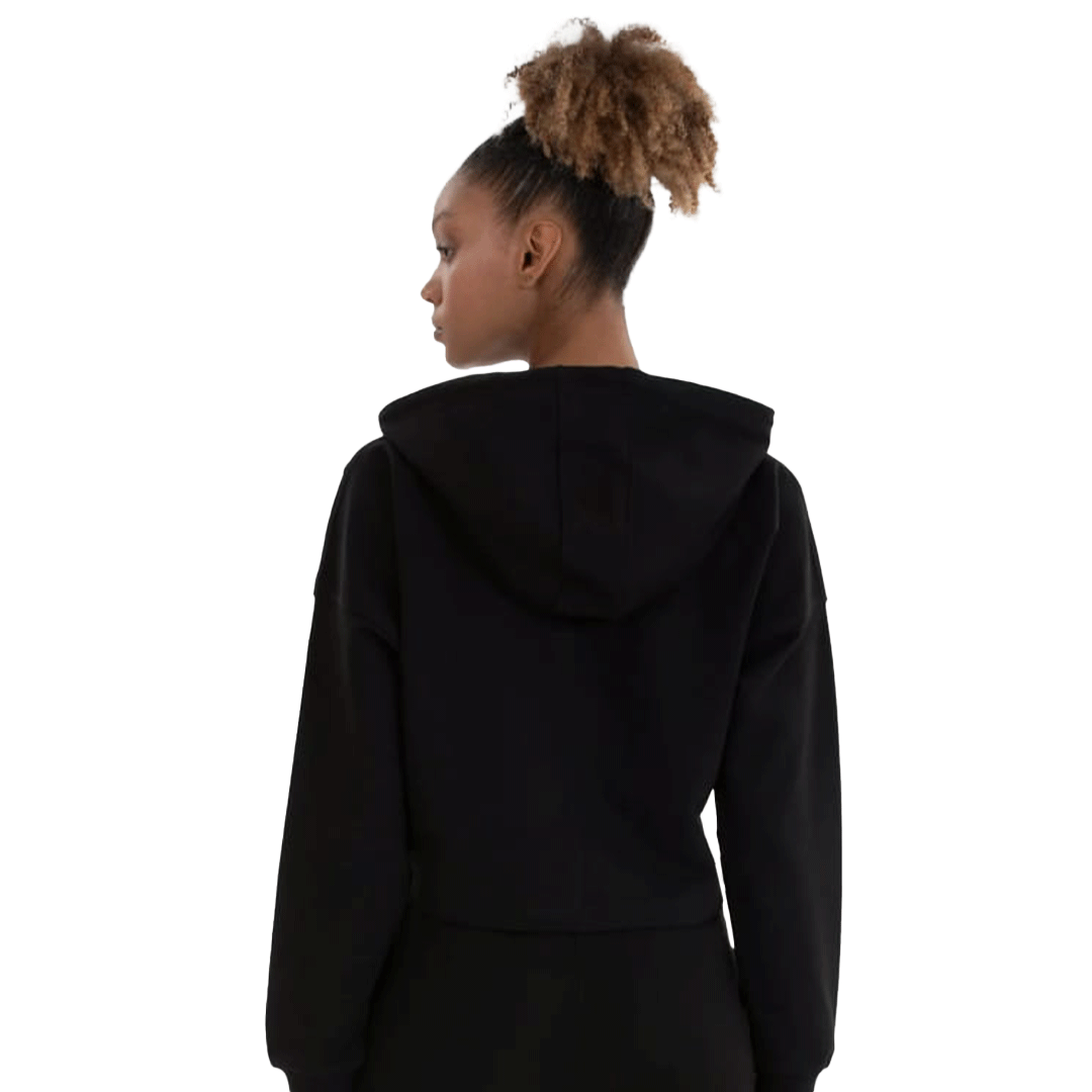 Oversized Sweat Crop Hoodie (Black)