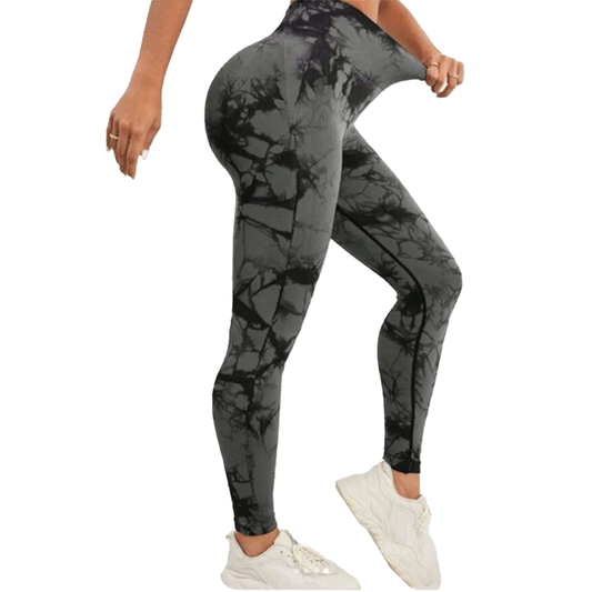 High Waist Seamless Leggings Grey/Black (Women)