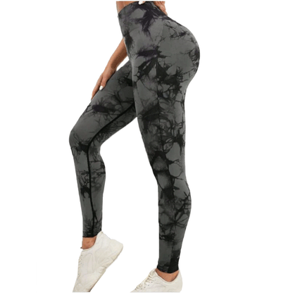 High Waist Seamless Leggings Grey/Black (Women)