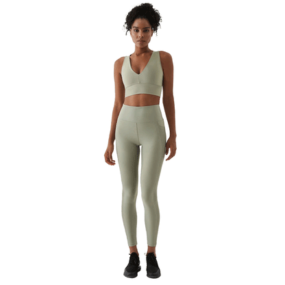 Mesh Pocket Leggings Tights (L.Green)