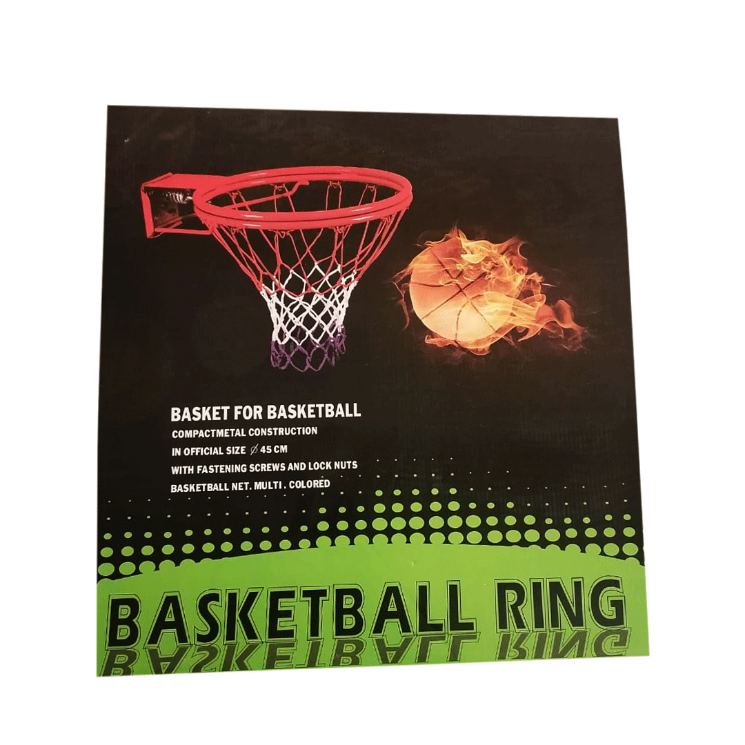 Basketball Ring Set with spring loaded mechanism